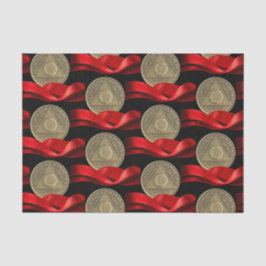 50年オウム記念日コインレッドリボン 薄葉紙