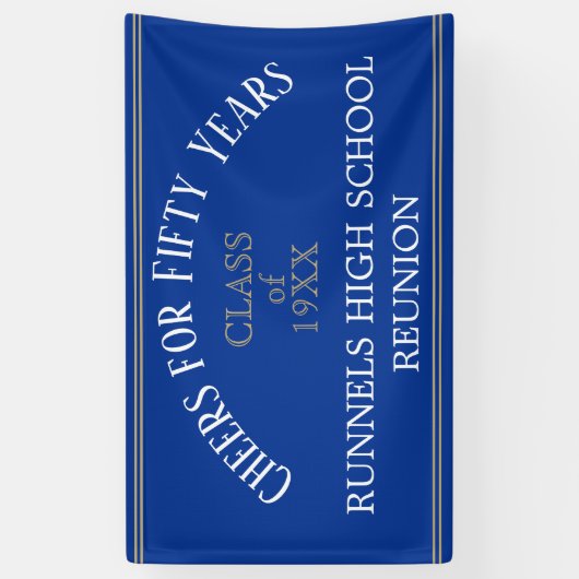 50年カスタム懇親会バナー 横断幕 (縦)