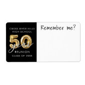 50年クラス懇親会名タグ覚えている ラベル (正面)