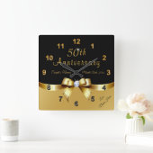 50年パーソナライズされた記念ギフトfor Friends スクエア壁時計 (ホーム)