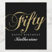 50年ファンシー誕生日ワインラベル ワインラベル (シングルラベル)