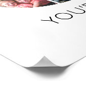 50年フォトコラージュ誕生日、パーティー ポスター (角)