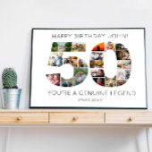 50年フォトコラージュ誕生日、パーティー ポスター