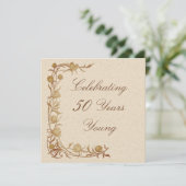 50年ヤング誕生日招待状 招待状 (スタンド正面)