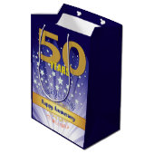 50年リカバリ記念日はっきりした数値 ミディアムペーパーバッグ (裏面アングル)