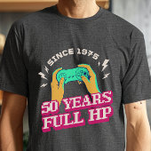 50年レトロフルHPビデオゲーマー誕生日 Tシャツ