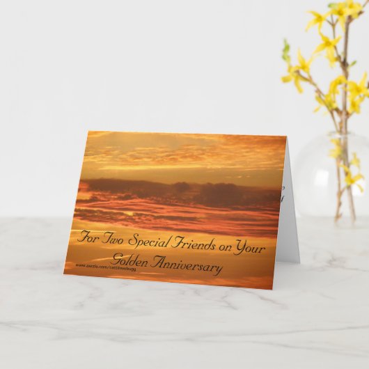 50年一緒にお祝い カード (黄色い花)