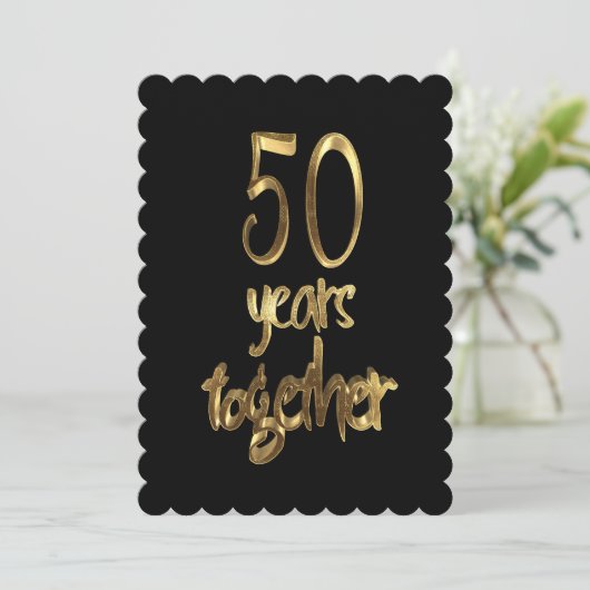 50年一緒にお祝い ゴールデンウェディング 50周年記念 カード (スタンド正面)