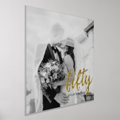 50年一緒に – の結婚記念日のフォトフォイル 箔ポスター (レイダウン)