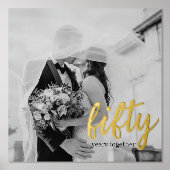 50年一緒に – の結婚記念日のフォトフォイル 箔ポスター (正面)