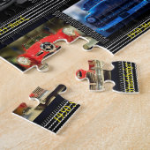 50年代からのクラシックなアメリカの自動車 ジグソーパズル (側面)