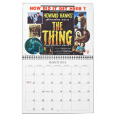 50年代のカレンダーのサイファイ及びホラー映画ポスター カレンダー (3月 2026)