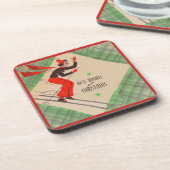 50年代のクリスマスのスキーヤー コースター (左側)