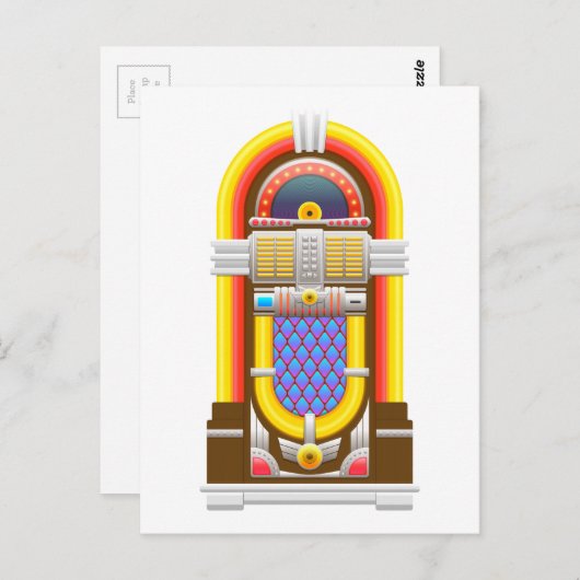 50年代のジュークファッションドボックス ポストカード (正面/裏面)