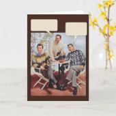 50年代のスウェーターの男たち カード (黄色い花)