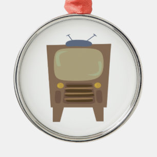 50年代のスタイルのヴィンテージTV メタルオーナメント