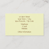 50年代のスタイル 名刺 (裏面)