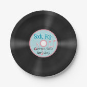 50年代のスタイルLPの記録的でカスタムな紙皿 ペーパープレート (正面)