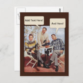 50年代のセーター男 ポストカード (正面/裏面)