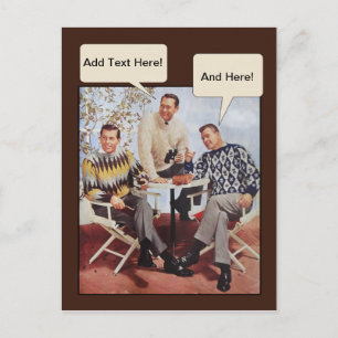 50年代のセーター男 ポストカード