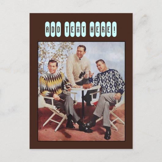 50年代のセーター男 ポストカード (正面)