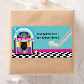 50年代のソックホップダンス・ジュークボックスパーティー・ピンクラベル ラベル (インサイチュ)