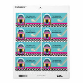 50年代のソックホップダンス・ジュークボックスパーティー・ピンクラベル ラベル (フルシート)