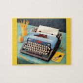 50年代のタイプライターの広告のイメージ ジグソーパズル (横)