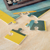 50年代のタイプライターの広告のイメージ ジグソーパズル (側面)