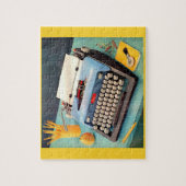 50年代のタイプライターの広告のイメージ ジグソーパズル (縦)