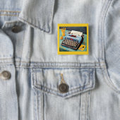 50年代のタイプライター 缶バッジ (インサイチュ)