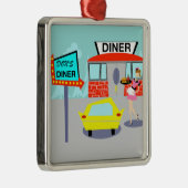 50年代のダイナーのクリスマスのオーナメント メタルオーナメント (右)