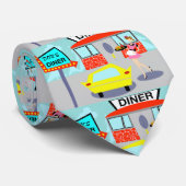 50年代のダイナーのタイ ネクタイ (ロール)