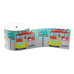 50年代のダイナーのリボン グログランリボン