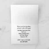 50年代のテーマのパーティの招待状 招待状 (内部)