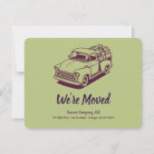 50年代のトラックグリーンバック - オフィスの住所をパーソナライズ 案内状 (正面)