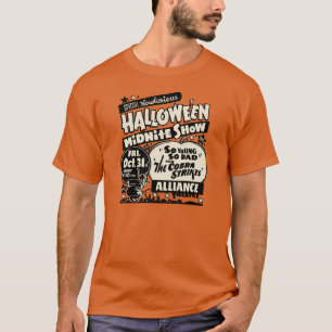 50年代のハロウィンの幽霊ショーポスター Tシャツ