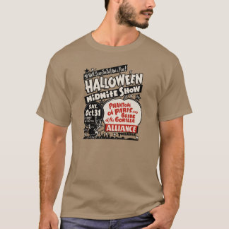 50年代のハロウィンの幽霊ショーポスター Tシャツ