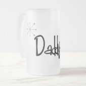 50年代のパパ** DADDY-0 **ガラスマグ フロストグラスビールジョッキ (正面左)