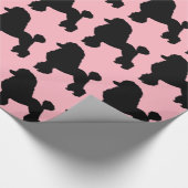 50年代のピンクのプードルのスカートによってインスパイア包装紙 ラッピングペーパー (コーナー)