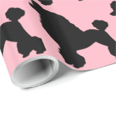 50年代のピンクのプードルのスカートによってインスパイア包装紙 ラッピングペーパー (ロールコーナー)