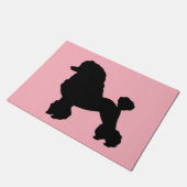50年代のピンクのプードルのスカートの刺激を受けたなドア・マット ドアマット (アングル)