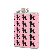 50年代のピンクのプードルのスカートの刺激を受けたなフラスコ フラスク (左)