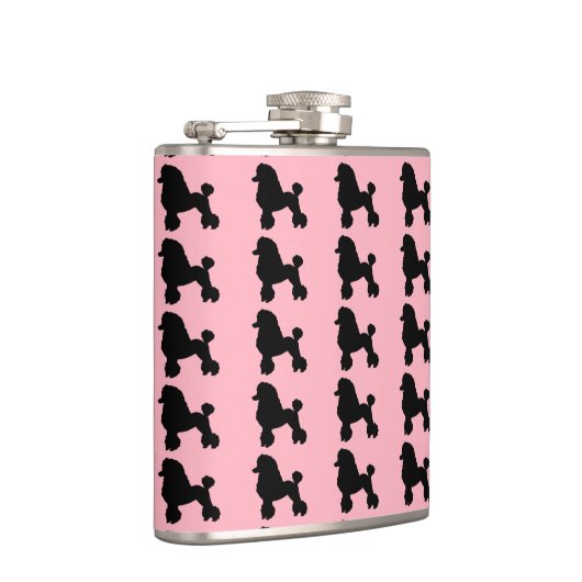 50年代のピンクのプードルのスカートの刺激を受けたなフラスコ フラスク (右)