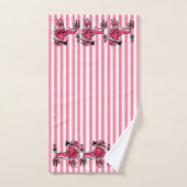 50年代のピンクプードルパレード バスタオルセット (ハンドタオル)