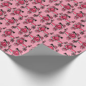 50年代のピンクプードル ラッピングペーパー (角)