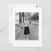 50年代のファッションの郵便はがき ポストカード (正面/裏面)