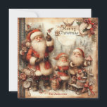 50年代のミュートファッションドカラーSanta Claus シーズンカード<br><div class="desc">50代祝の消色カラーと懐かしさと暖かさのtouchと休日のシーズンファッションドサンタクロースのホリデーカード。サンタ魅力的が休日の応援の要シンプル象だった時に、このカードは戻る。柔らかく抑えられた色はヴィンテージの魅力を感じさせ、友人や家族に温かい願いを送るのに最適な選択である。クラシックデザインとレトロな雰囲気で、このカードは誰の顔にもスマイルをもたらし、シーズンの喜びを本当に楽しい方法で広げる事に間違いない。古い世界の魅力とフェスティバルの精神のtouchを持つ愛する人々を喜ばせる準備をしなさい。</div>