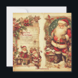 50年代のミュートファッションドカラーSanta Claus シーズンカード<br><div class="desc">50代祝の消色カラーと懐かしさと暖かさのtouchと休日のシーズンファッションドサンタクロースのホリデーカード。サンタ魅力的が休日の応援の要シンプル象だった時に、このカードは戻る。柔らかく抑えられた色はヴィンテージの魅力を感じさせ、友人や家族に温かい願いを送るのに最適な選択である。クラシックデザインとレトロな雰囲気で、このカードは誰の顔にもスマイルをもたらし、シーズンの喜びを本当に楽しい方法で広げる事に間違いない。古い世界の魅力とフェスティバルの精神のtouchを持つ愛する人々を喜ばせる準備をしなさい。</div>