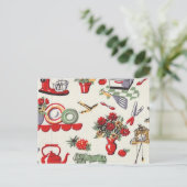 50年代のレトロのデザイン ポストカード (スタンド正面)